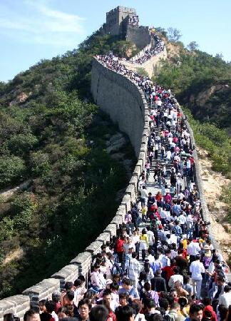 Crowded in Badaling Great Wall