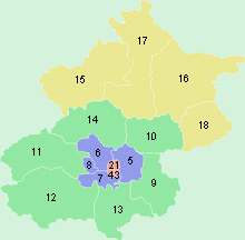 Beijing districts map