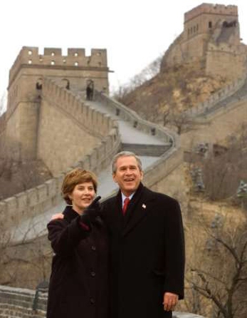 Bush visited Great Wall in 2002