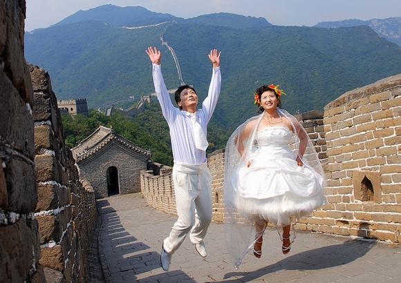 Wedding picture on Great Wall