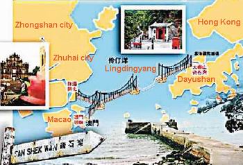 Bridge linking HK, Macao, Pearl River Delta