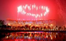Fireworks light up the sky during the Closing Ceremony