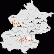 Location map of Badaling Ski Resort