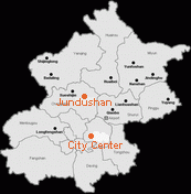 Location map of Jundushan Ski Resort