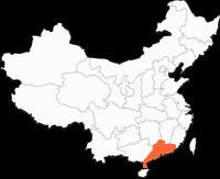 Guangdong Location in Chinamap