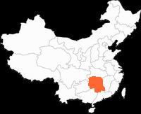 Hunan Location in Chinamap